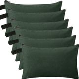Eccliy 12 Adet Kanvas Alet Çantası 473 ml Ağır Hizmet Alet Fermuarlı Kese Çanta 11,81 x 7,87 İnç Yardımcı Çok Amaçlı Çanta Çanta Güvenilir Fermuarlı Alet Saklama Düzenleyici, Ordu Yeşili