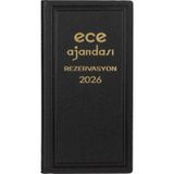 Ece Ajandası Avrasya Rezervasyon 2026 - Tarihli Randevu Takip Rezervasyon Ajandası 17x33 Siyah