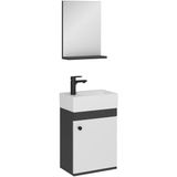 Ece Banyo 22RVS002045E City Antrasit Beyaz 45 Banyo Dolabı Seti