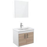 Ece Banyo Ece Gama 65 cm Banyo Dolabı Sonomo Meşe Beyaz - Meşe - Beyaz