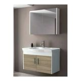 Ece Banyo Gama 90 cm Sonoma Meşe Beyaz Banyo Dolabı