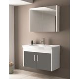 Ece Banyo Gama 91 cm Antrasit Beyaz Banyo Dolabı Seti