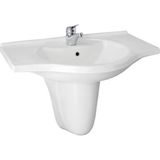 Ece Banyo - Karizma 80 cm Lavabo Yarım Ayaklı Beyaz (Yarım Ayak Dahil) - 10KZ50080TK