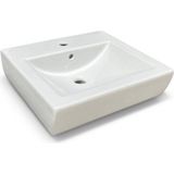 Ece Banyo - Sekura Tezgah Üstü Kare Lavabo 50 cm Beyaz - 7107