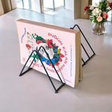 Ece Ev Modası Kitap Tutacağı-Kitap Rafı-Metal Kitap Desteği - Kitaplık- Ev ve Ofis Dekoratif Aksesuar - Antrasit