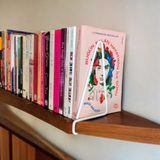 Ece Ev Modası Kitap Tutucu ve Metal Kitap Desteği 2'li Paket - Beyaz