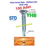 ece life 3,9x13mm -YHB -Yıldız Havşa Başlı -Matkap Uçlu -Akıllı Vida (Pk./Ad.: 100Adet)