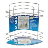 Ece Metal Alara Metal İki Raflı Banyo Köşesi Gümüş