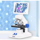 Ece Opto-Edu Dijital Mikroskop Seti Biyoloji Mikroskobu 7" LCD Ekranlı