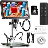 Ece Opto-Edu Dijital Mikroskop Tamirci Mikroskobu 10.1" IPS LCD Hd Ekran HDMI ve USB Bağlantısı 2000X Büyütme 20MP Şarjlı Tam Set