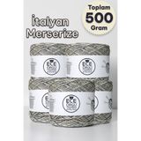 Ece Örgü Tasarım Atölyesi Çok katlı krem ve tek kat lacivert, italyan merserize koton örgü örgü ipi (500 gr.)