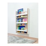 eceahşaptasarım 3 Raflı 90 X 60 Cm MDF Montessori Kitaplık Eğitici Çocuk Kitaplığı Beyaz