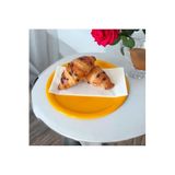 EceAksesuar Metal Tepsi Metal Tabak 6 Adet Yuvarlak Çay Ve Kahve Sunum Tepsisi Sunumluk Tabak 17 cm sarı 17 x 17