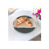 EceAksesuar Metal Tepsi Metal Tabak 6 Adet Yuvarlak Çay Ve Kahve Sunum Tepsisi Sunumluk Tabak 17 cm siyah 17 x 17