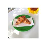 EceAksesuar Metal Tepsi Metal Tabak 6 Adet Yuvarlak Çay Ve Kahve Sunum Tepsisi Sunumluk Tabak 17 cm yeşil 17 x 17