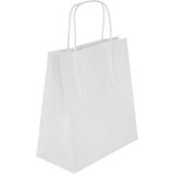 Ecen Plast Beyaz 25X12X31 ( 10 Adet ) ( Kağıt Poşet Çanta )