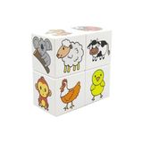 Ece'nin Mini Hayvanat Bahçesi, 24 Sevimli Hayvan Figürü - 1 Yaş Oyuncak - Bebek Oyuncakları - 4 Manyetik Küp/blok - Option-1 - 00Kahverengi