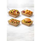 ecenplast Konik Tabak Kraft Küçük 12x8x4 Cm (50 Adet) – Kumpir, Tatlı, Atıştırmalık Servis Kabı