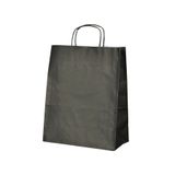 ecenplast Kraft Siyah Kağıt Çanta/ Siyah Hediye Poşeti 5 Adet (25X12X31)