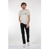 Ecer 65682212 Beyaz Bisiklet Yaka Baskılı Erkek T-Shirt