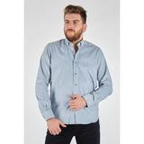 Ecer Erkek Uzun Kol Kadife Gömlek - Minimalist & Şık - Açık Mavi - 2XL