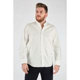 Ecer Erkek Uzun Kol Kadife Gömlek - Minimalist & Şık - Beyaz - 2XL