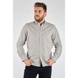Ecer Minimalist Uzun Kol Erkek Gömleği - Günlük & İş - Füme - XL