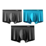 Eces Design Dikişsiz Buz Ipek Ter Uzaklaştıran Spor Özel Tasarım Erkek Iç Giyim 3 Parça 1010 Boxer (siyah-lacivert-koyugri, L)