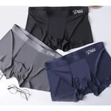 Eces Design Dikişsiz Buz Ipek Ter Uzaklaştıran Spor Özel Tasarım Erkek Iç Giyim 3 Parça 1010 Boxer (siyah-lacivert-koyugri, S)