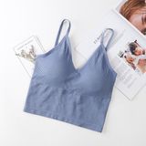 Eces Design Kadın Ince Askılı Crop Atlet – Soft Dokulu Rahat Bralet Üst W1011 - Standart - Mavi