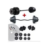 ECG Spor 38 Kg Z Bar Halter Seti Ve Dambıl Seti Ağırlık Fitness Seti
