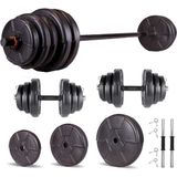 Ecg Spor Hero Serisi 95 kg Halter & Dambıl Seti | Yerli Üretim – 2 Yıl Garantili ve Dayanıklı Ürün - Siyah