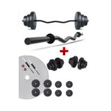 ECG Spor Z Bar Dambıl Seti Ve Fitness Ağırlık Seti 35 Kg