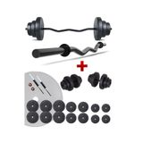 ECG Spor Z Bar Dambıl Seti Ve Fitness Ağırlık Seti 95 Kg