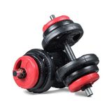 Ecgspor 21 kg (2X10,5KG) Multifonksiyonel Plate Dambıl Seti Kırmızı -Siyah