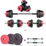 Ecgspor 22 kg Multifonksiyonel Halter Seti ve Dambıl Seti Renkli Ağırlıklarla Özel Tasarım