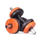 Ecgspor 2x10.5 kg Turuncu Siyah Multifonksiyonel Grip Plate Dambıl Seti