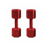 Ecgspor 2x2 kg Altıgen Kırmızı Dambıl Seti