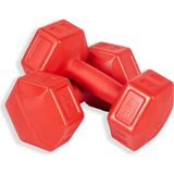 Ecgspor 3 kg Dambıl Seti Fitness ve Ağırlık Seti Kırmızı - 6 kg