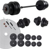 Ecgspor 65 Kg Vinyl Dambıl Seti Ağırlık Seti Siyah Renkli Kaliteli Materyal ile Fitness İçin