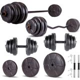Ecgspor HERO Serisi 108 KG Z BAR Dambıl Seti Siyah Ağırlık ve Kaliteli Materyal Özellikleriyle