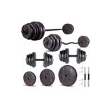 Ecgspor Hero Serisi 108 kg Z Bar Dambıl Seti ve Fitness Ağırlık Seti
