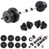 Ecgspor Hero Serisi 32 kg Multifonksiyonel Halter Seti ve Dambıl Seti Ağırlık Fitness Seti