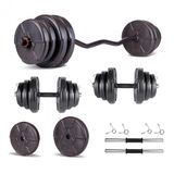 Ecgspor Hero Serisi 35 kg Z Bar Dambıl Seti ve Fitness Ağırlık Seti