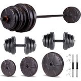 Ecgspor Hero Serisi 55 kg Dambıl Seti ve Halter Seti Ağırlık Fitness Seti - 22 kg
