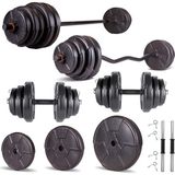 Ecgspor Hero Serisi 58 kg Z Bar Dambıl Seti ve Fitness Ağırlık Seti - Siyah