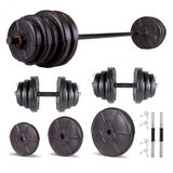 Ecgspor Hero Serisi 65 kg Dambıl Seti ve Halter Seti Ağırlık Fitness Seti