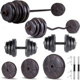 Ecgspor HERO Serisi 78 KG Z BAR Dambıl Seti ve Fitness Ağırlık Seti - Siyah