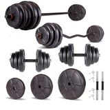 Ecgspor Hero Serisi 78 kg Z Bar Dambıl Seti ve Fitness Ağırlık Seti