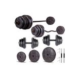 Ecgspor Hero Serisi 98 kg Z Bar Dambıl Seti ve Fitness Ağırlık Seti